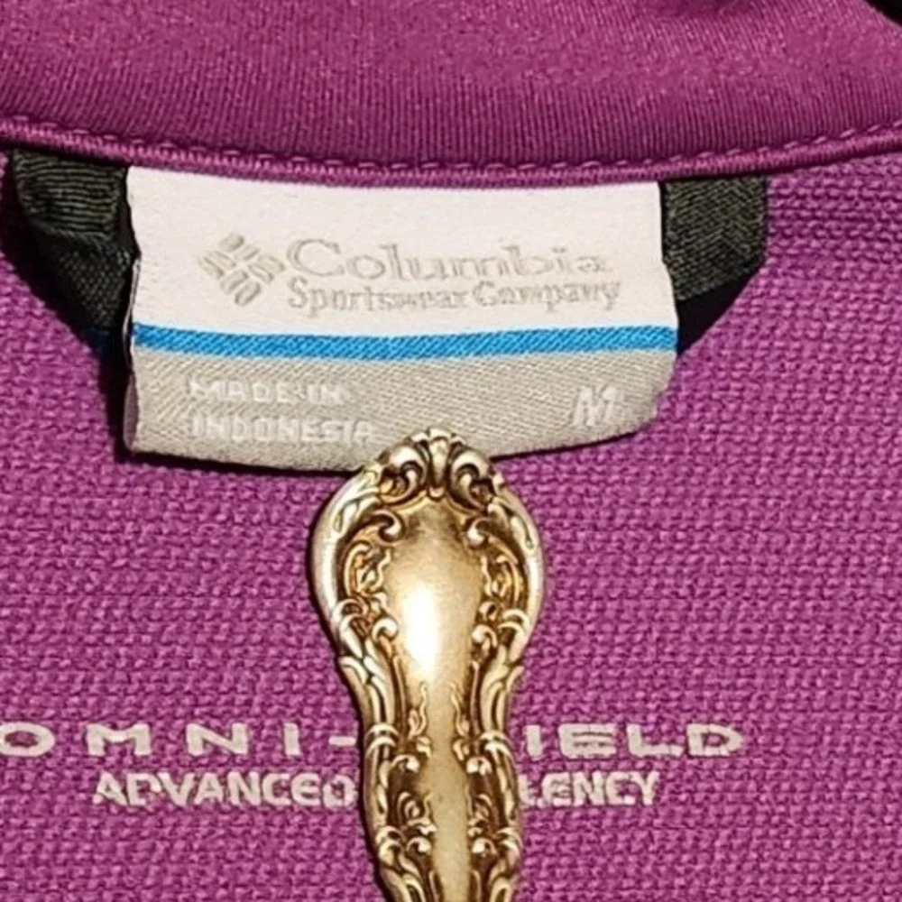 Columbia Softshell Jacket Womens Medium Purple Omni-Shield Full Zip AL3036